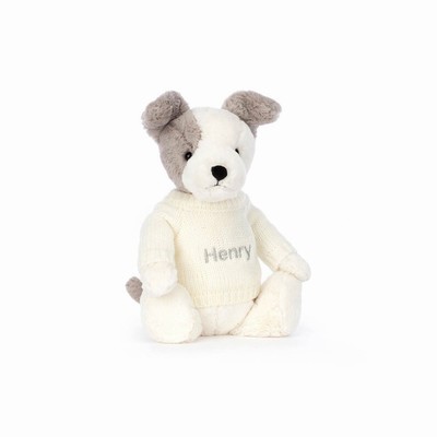 Jellycat Bashful Terrier with Cream Jumper New Zealand | CTGOH7849